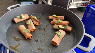 Grill & BBQ Catering Lachs im Buchenspan