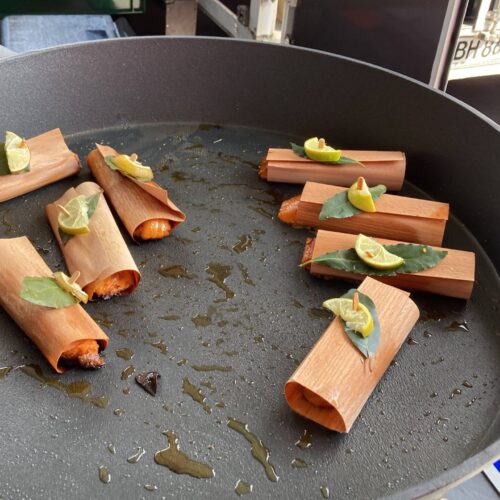 Grill & BBQ Catering Lachs im Buchenspan